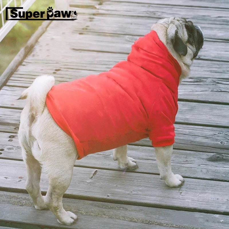 Новая одежда для собак Одежда животных щенков Мягкое хлопковое пальто с