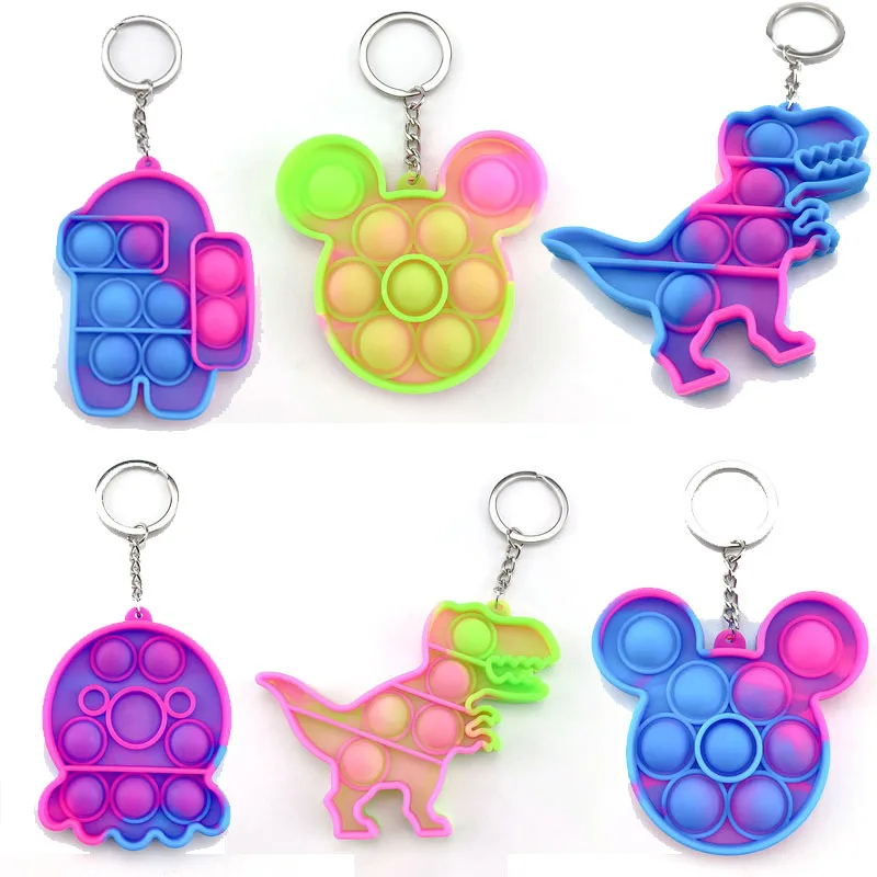 Красочные Figet Игрушки Брелки простой улыбающегося стресс антистресс ослабитель