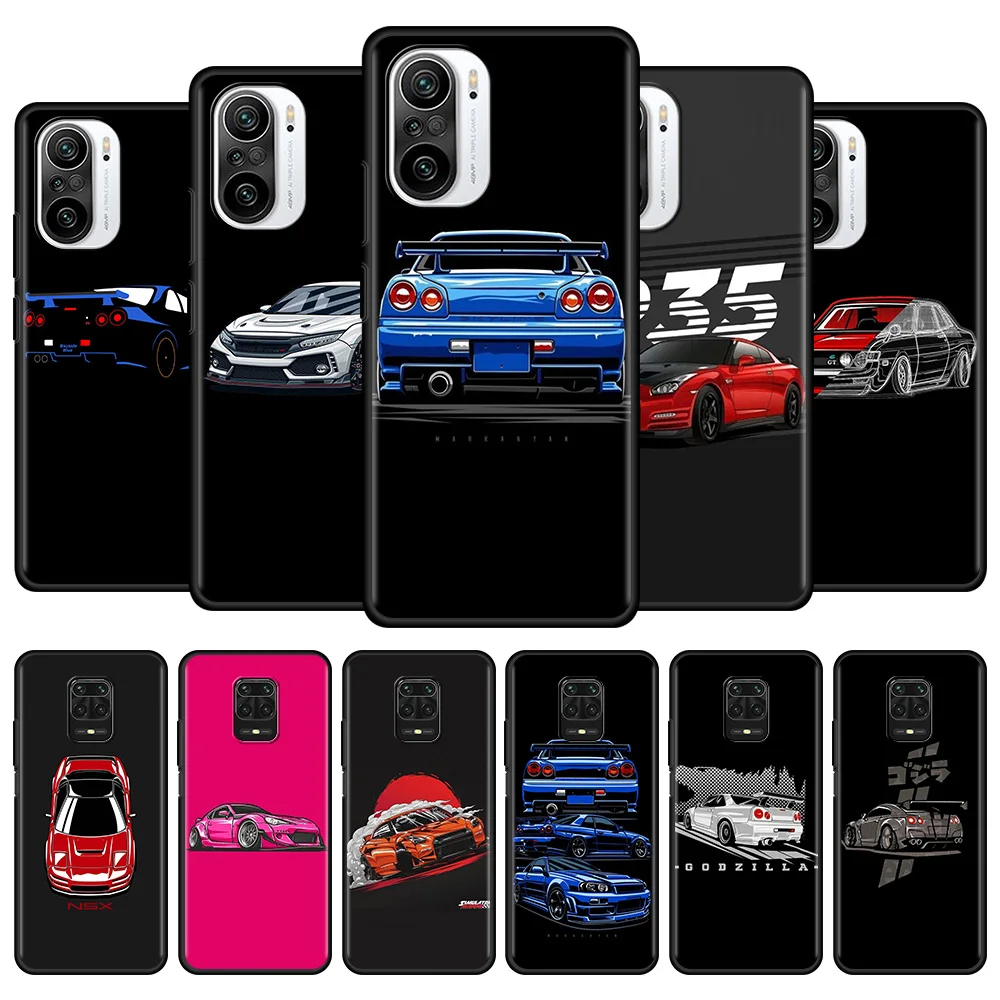 

Phone Case For Xiaomi Redmi Note 11S 11T 5G 11 10 8 Pro Cover 9S 9T 9 8T 8 K50 K40S K40 10C 10 9A 9C 9 Funda JDM GTR Ares King