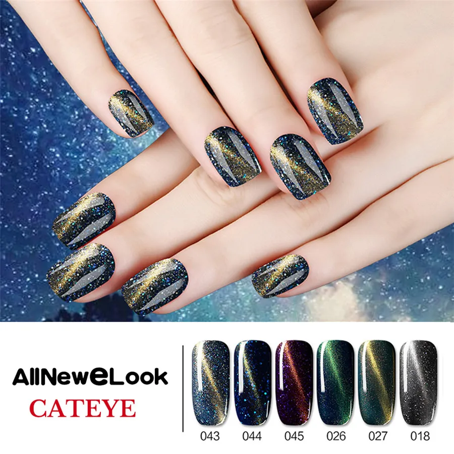 Набор 3d лаков для ногтей Allnewelook Cateye 8 мл набор гелевых неоновых кошачий глаз