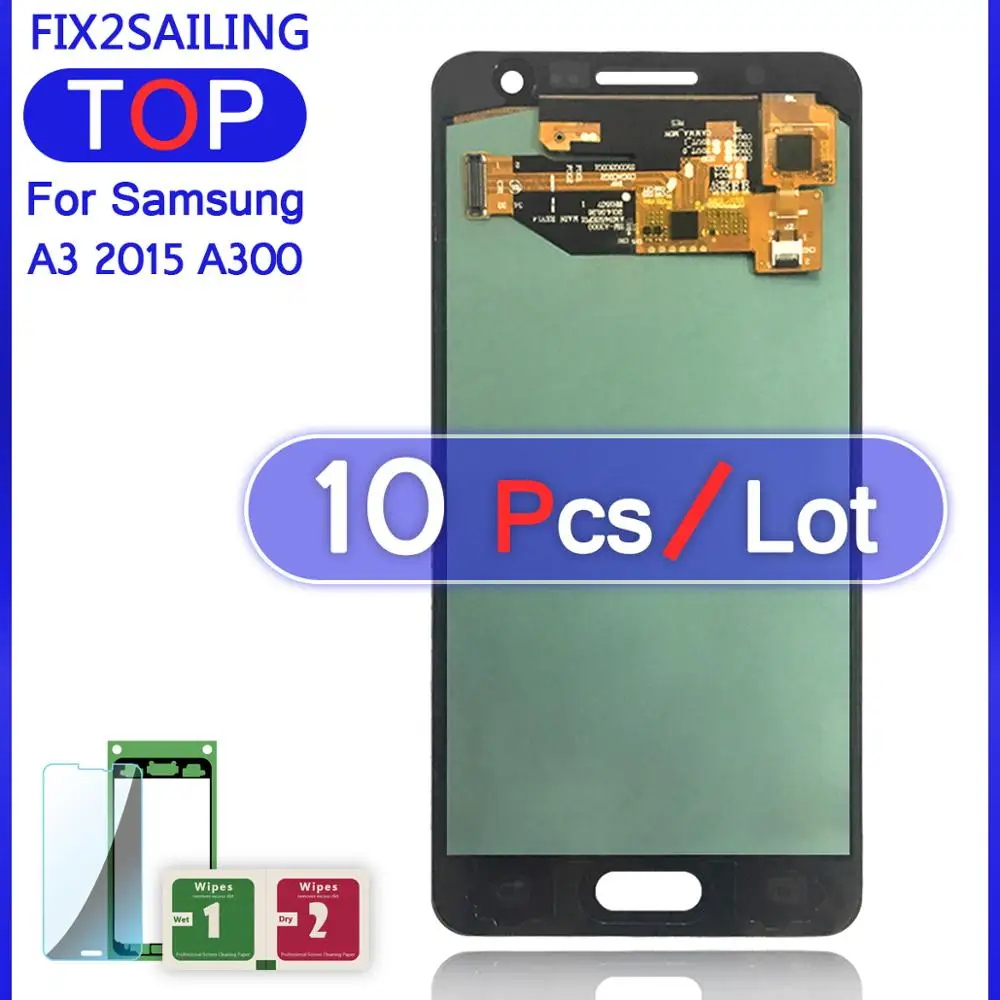 Display A3 For Samsung Galaxy 2015 A300 A3000 Super AMOLED LCD 100% Tested Working Touch Screen Assembly | Мобильные телефоны и