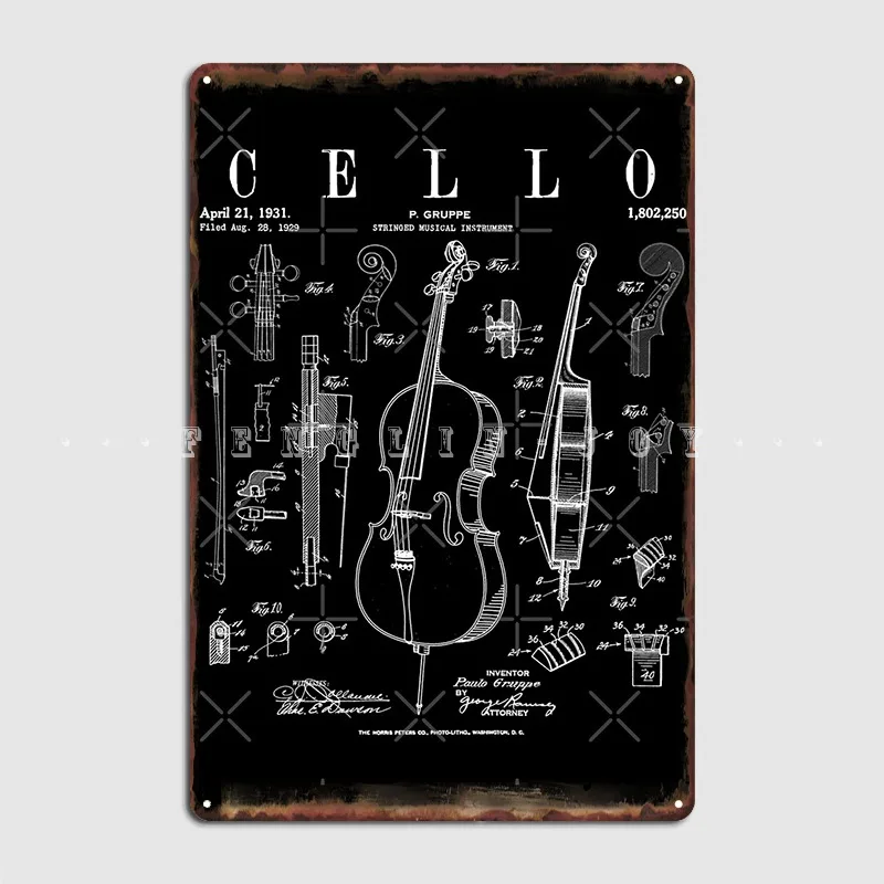 

Винтажный патент Cellist для виолончели, рисунок, металлическая фотография, декор для клуба, бара, обычный кинопостер