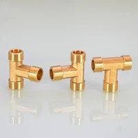 male thread brass pipe fitting 3 way pneumatic plumbing tee type equalreducer water oil gas adapter 18 14 38 12 34bsp
