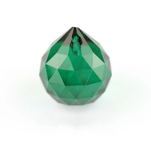 Hole-green K9 цветная хрустальная декоративная шаровая стеклянная граненая прозрачная подвесная хрустальная люстра в форме шара аксессуары запасные части для люстр - Цвет: Hole-green