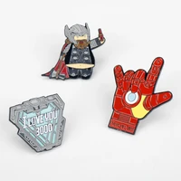 disney marvel legends avengers iron man i love you 3000 times brooch thor badge accessory pin