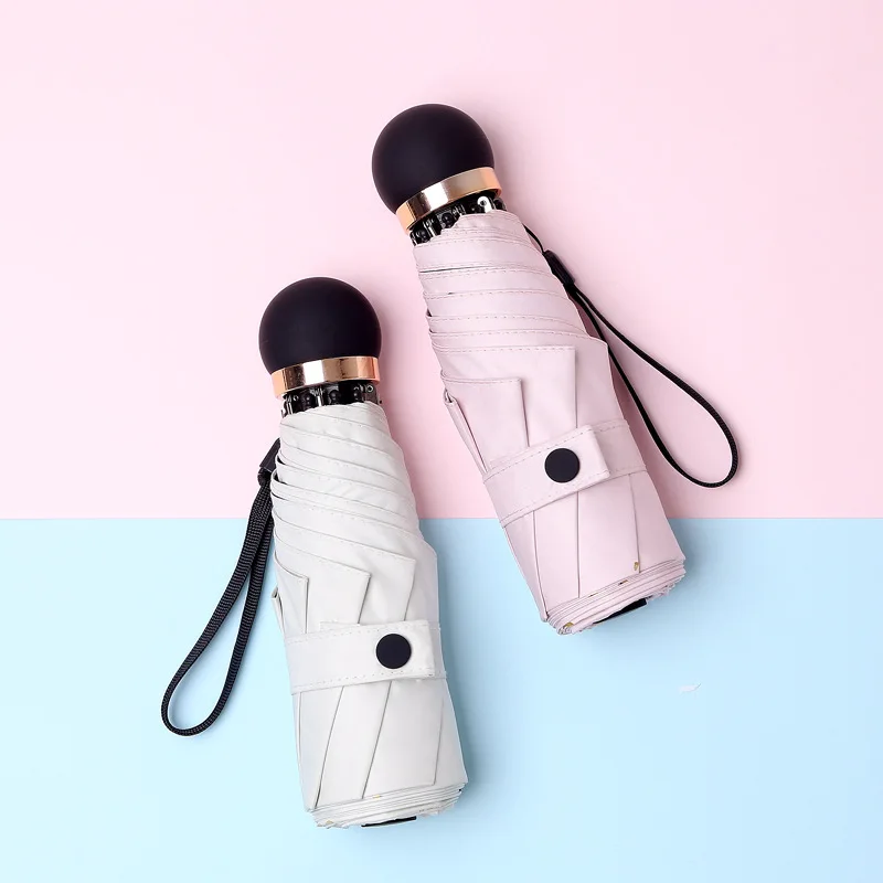 

5 Fold Ultralight Mini Sunshade Umbrella Pocket Umbrella Sunscreen And UV Protection Female Folding Sun Umbrella