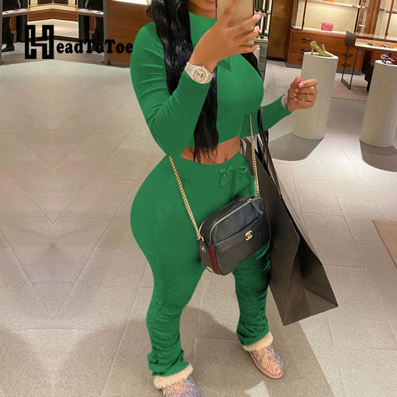 

Long Sleeve Top & Ruched Pants Set