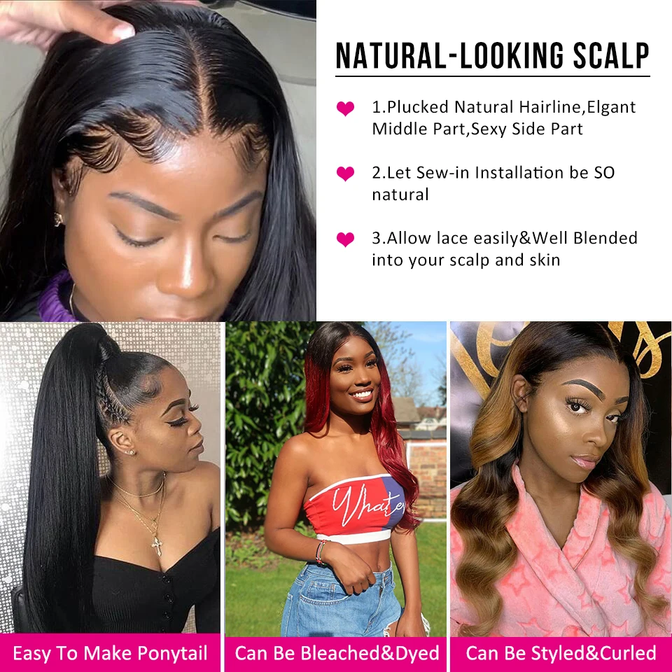 

HD Transparent Lace Frontal Wigs 4x4 Closure Wig 13x4 13X6 Lace Front Human Hair Wig Remy Brazilian Straight Lace Front Wig