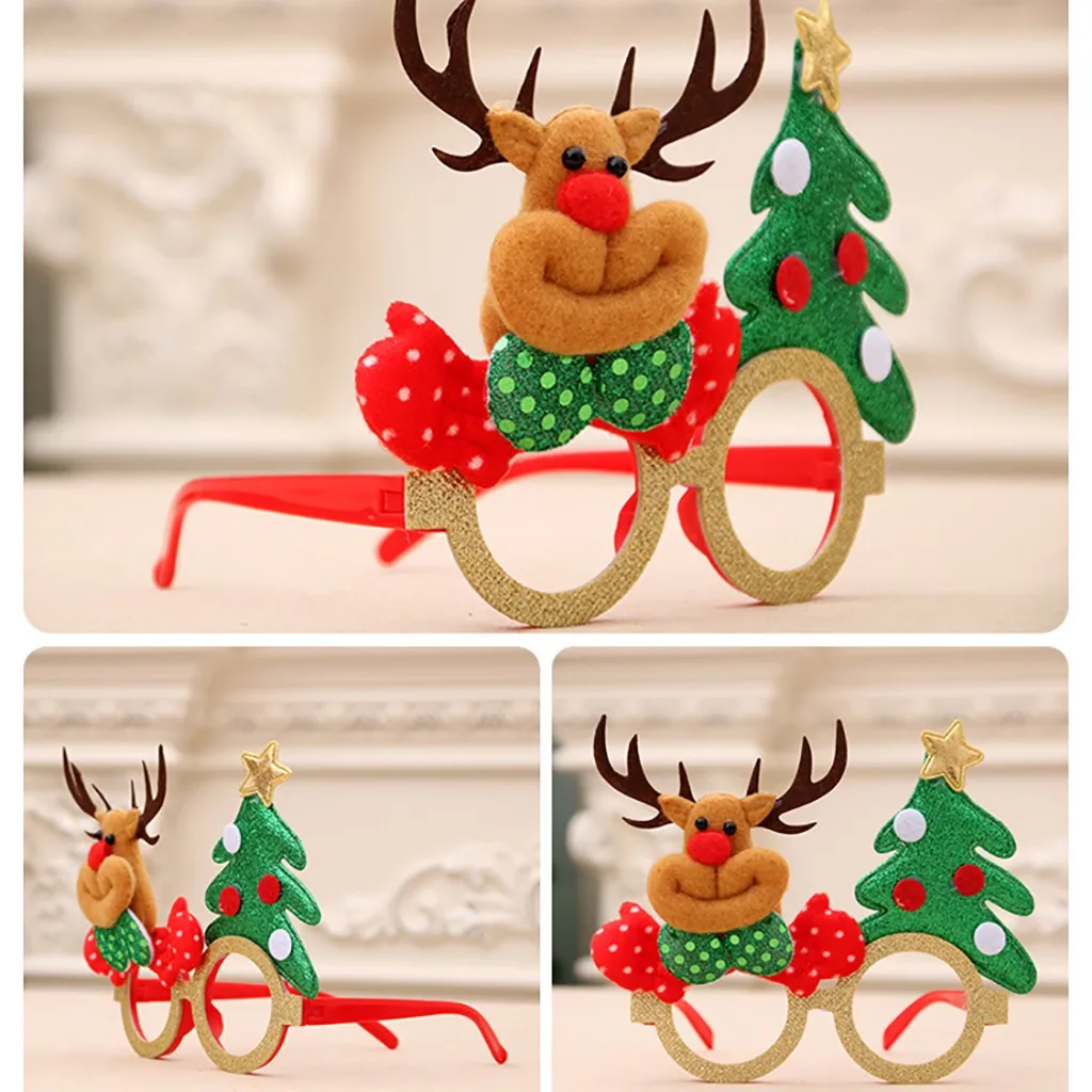 Веселая Рождественская оправа для очков Санта Клаус Детские Рождественские очки