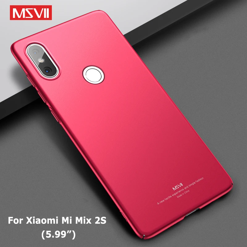 Simple red Для Xiaomi mi Mix 2 S Чехол Msvii Silm Матовые чехлы для Xiaomi mi Mix 2 S Чехол Xio mi x2 S PC чехол для Xiaomi mi x2S чехол - Цвет: Simple red