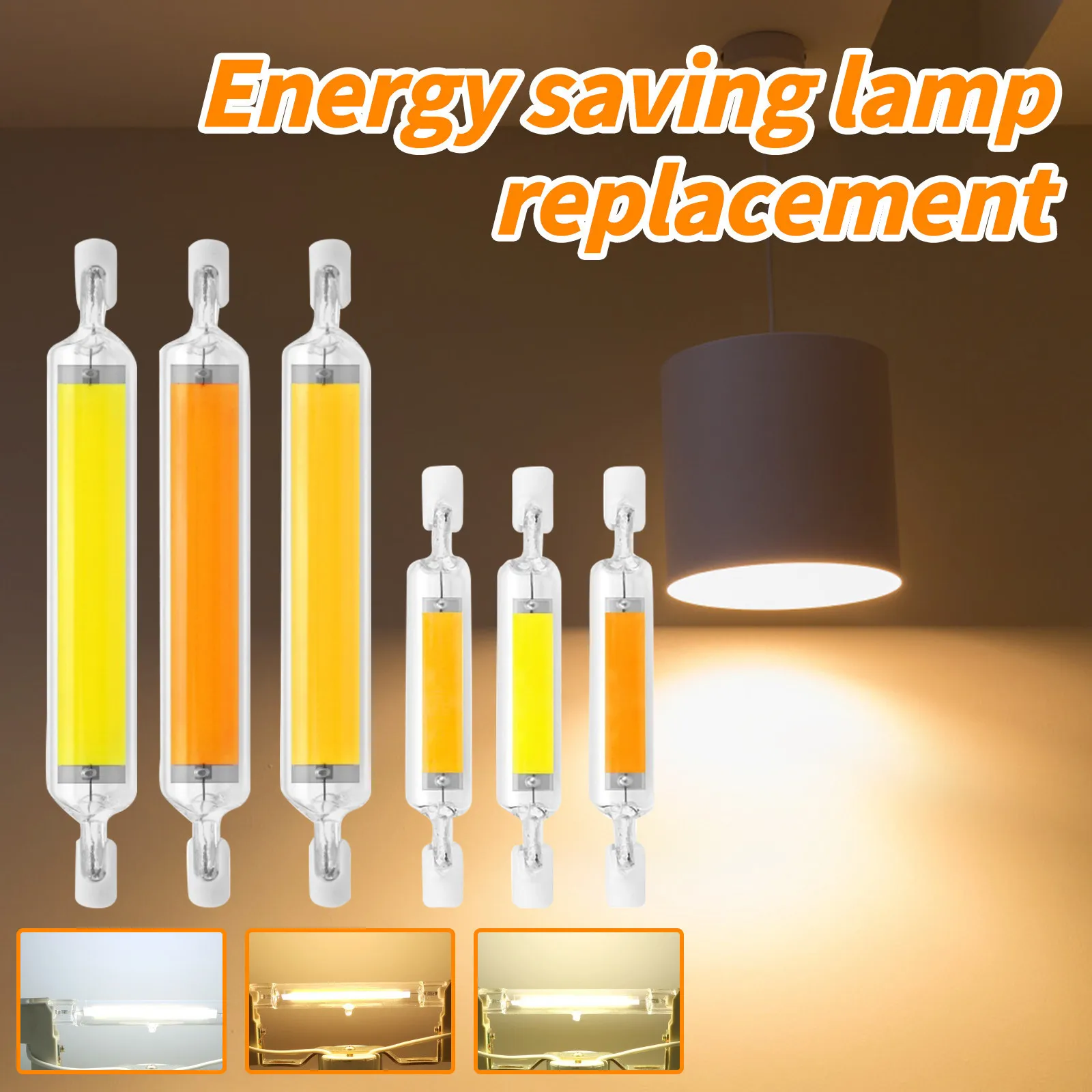 

Superbright Led R7s 10w 78mm118mm High Powerful Spotlight Ac 220v Cob Lamp Bulb Glass Tube Replace Halogen Lamp Light