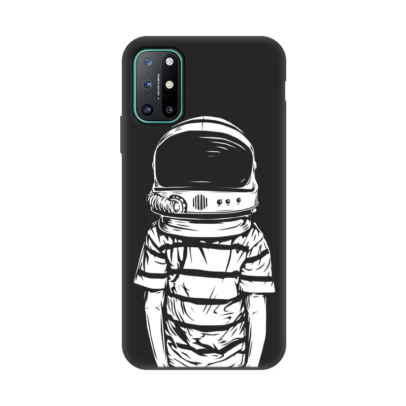 

For Oneplus 8T Case Soft Silicone Phone Cases For Oneplus 8 7 Pro Nord N100 N10 7T Pro 6T Cute Cartoon BAack Cover Fundas Bumper