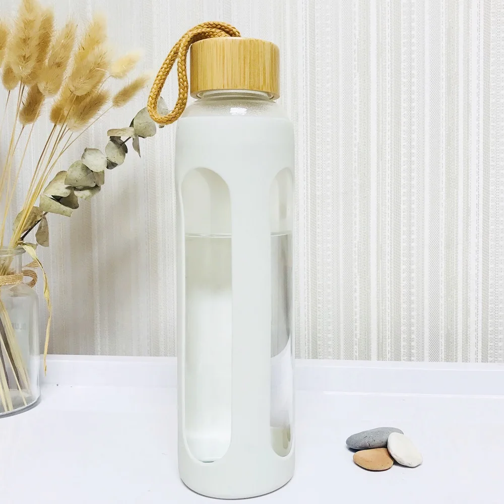 19 унций Премиум боросиликатное стекло бутылки герметичные крышки из бамбука