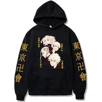 anime tokyo revengers printed hoodies hip hop sweatshirts harajuku long sleeve pullover loose print streetwear for men and women