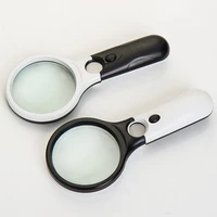 illuminated magnifier handheld 3x 45x illuminated microscope glass aid reading for seniors loupe jewelry repair tool with 3 led