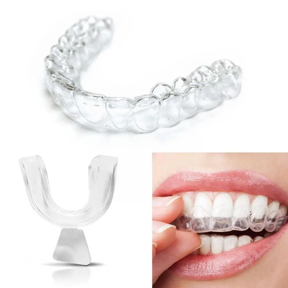 

2pcs Food Grade Silicone Teeth Whitening Trays Dental White Hygiene Guard Splint Teeth Mouthguard Mouth Care Trays E9x1