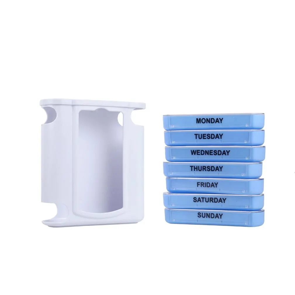 

New Home Travel Weekly 7 Days Pill Box 28 Compartments Pill Organizer Plastic Medicine Storage Dispenser Cutter Drug Cases