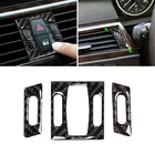 Для BMW 5 серии E60 E61 2004 2005 2006 2007 2008 2009 2010 из углеродного волокна, центральное управление салоном автомобиля, вентиляционное отверстие, крышка, отделка