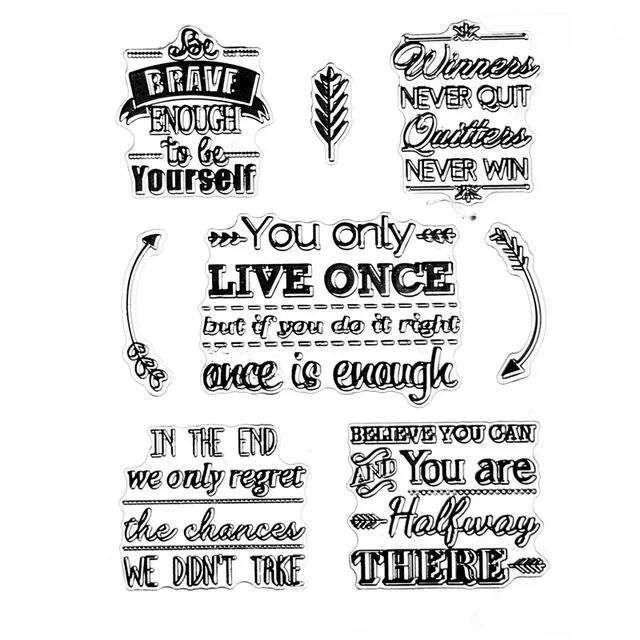 17 стилей Прозрачная силиконовая печать самолета ретро буквы дорожный дневник