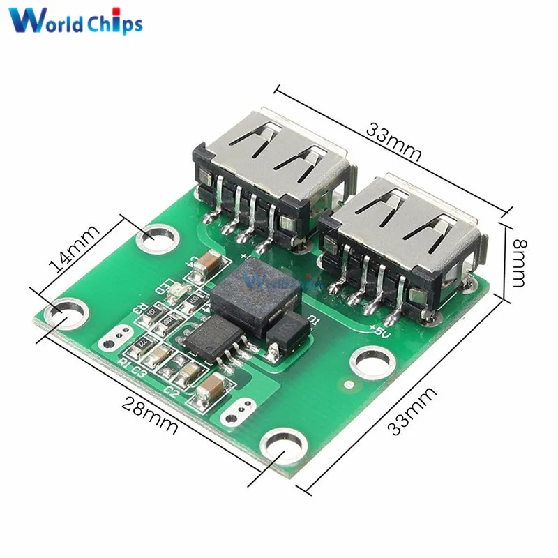 Зарядное устройство с понижающим модулем питания плата двойным USB выходом и
