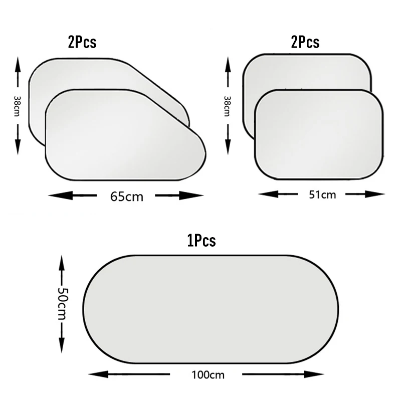 5 pcs-silver cloth Лобовое стекло автомобиля солнцезащитный козырек передний файл утолщение лазерный сезон Защита от солнца Авто козырек внедорожник внедорожный блок зонтик Coche протектор - Color: 5 pcs-silver cloth