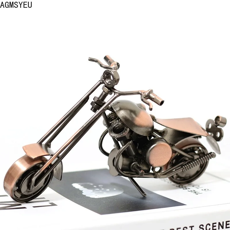 AGMSYEU Творческий Ретро металлический мотоцикл модель ручной работы Путешествия