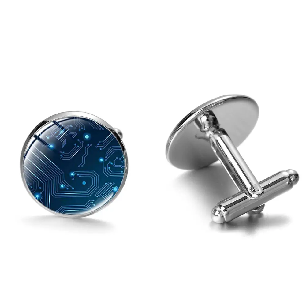 Запонки компьютерные Geek мужские креативные ювелирные украшения в стиле унисекс