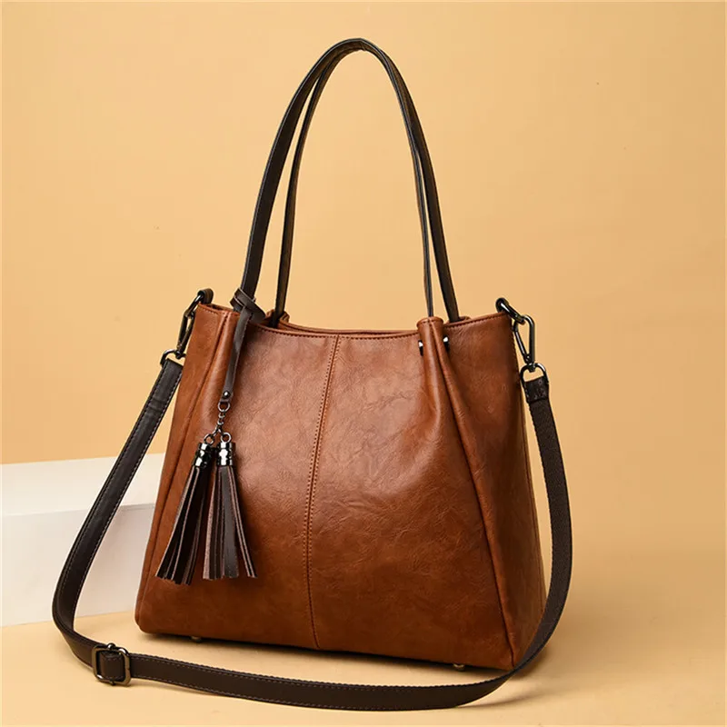 Роскошные брендовые мягкие кожаные сумки винтажные женские ручные дизайнерская