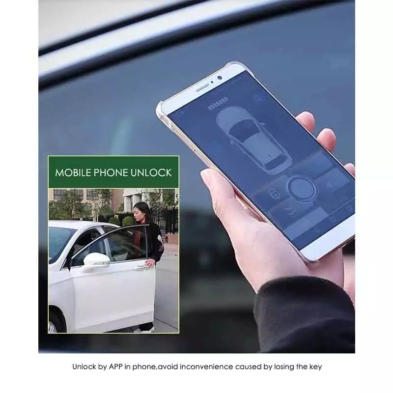 

Mobile Phone APP Remote Car Alarm Central Locking Bluetooth PKE Swing Control Door Lock Universal Keyless Entry Remotely Unlock