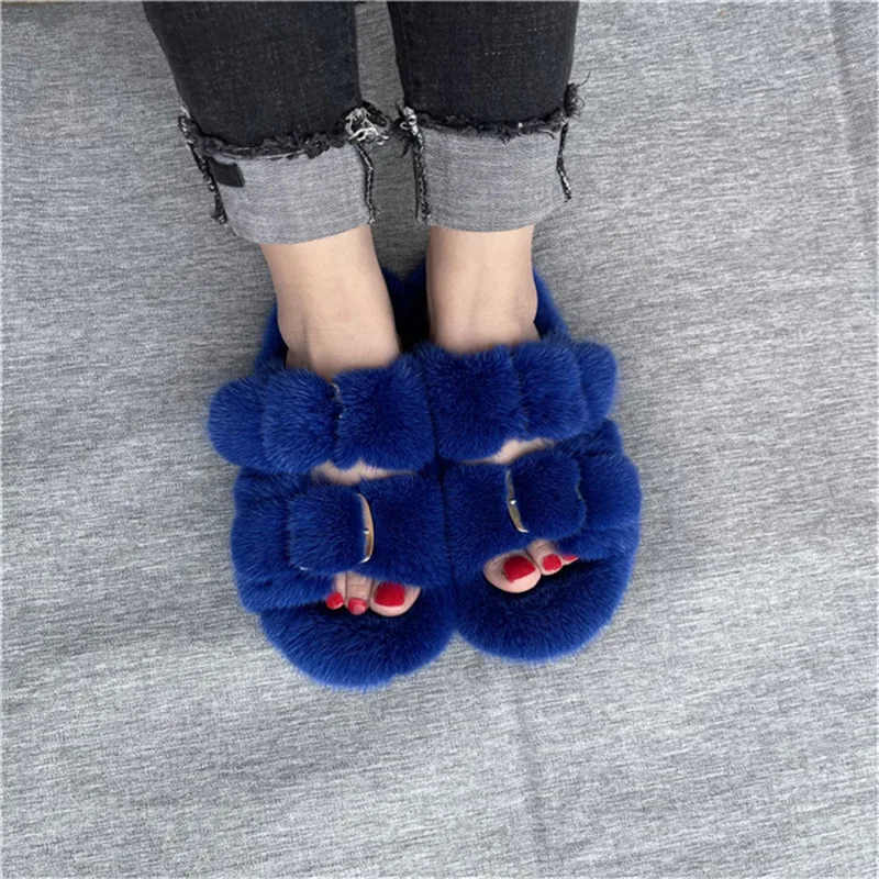 

Шлепанцы мужские и женские, из норкового меха, зима 2021