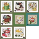 Набор для вышивки крестиком tt, веер выдувает веера, рукоделие для вышивки крестиком 14 карат, кошка, лимонный чай