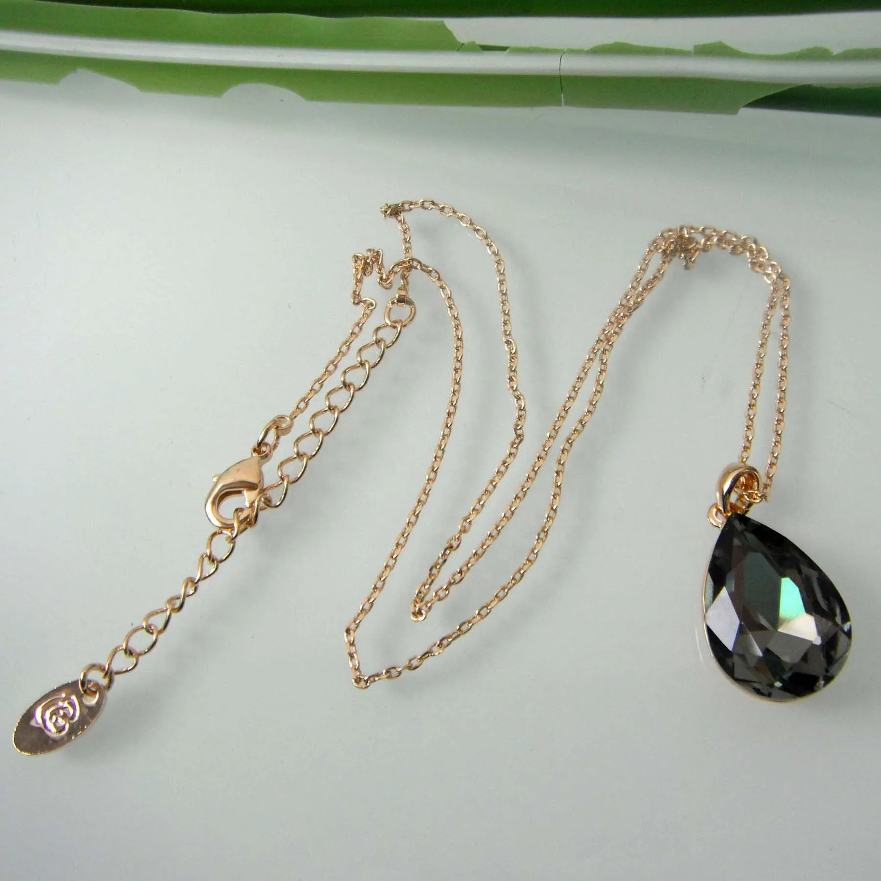 Ожерелье с подвеской в виде капли воды Navachi SMTa6305|drop pendant|necklace crystal pendantcrystal |