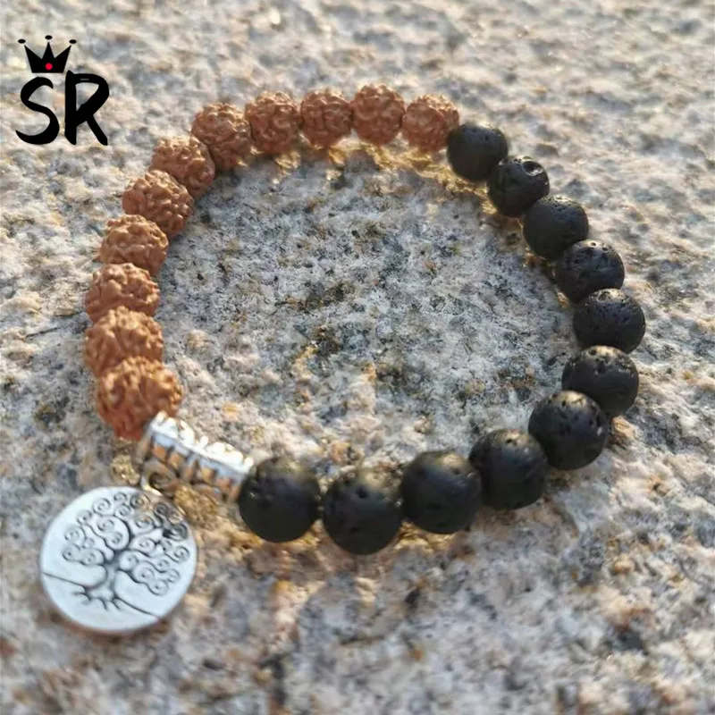 Новый брэндовый браслет Древо жизни Ом очаровательный винтажный дизайн рудракша