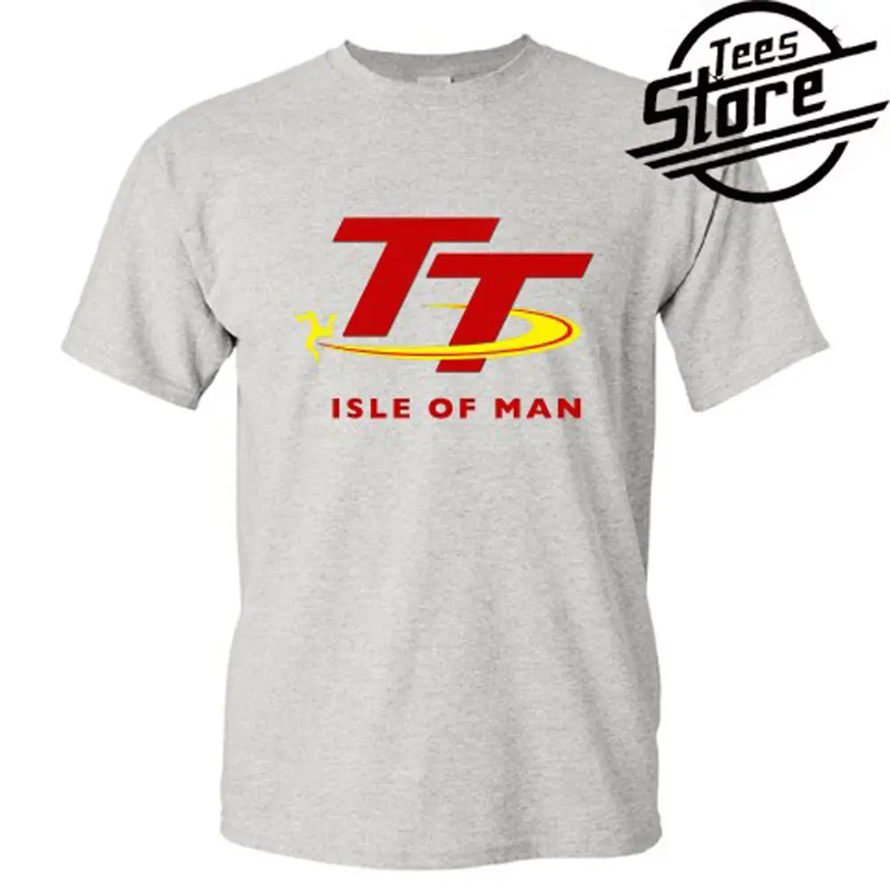 

New Isle of Man TT Race Logo Men's Grey T-Shirt Size S-3XL