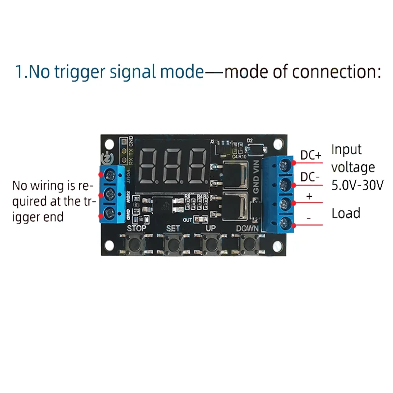 Постоянный ток 5-30V MOS модуль реле задержки таймера Управление цикл запуска