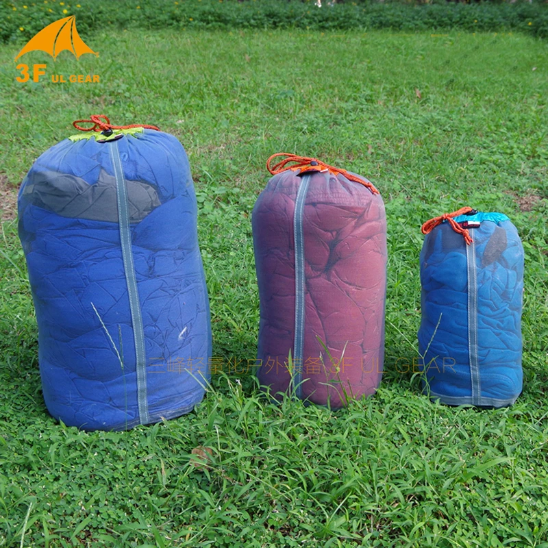 Сетчатая Сумка 3F ul Gear No-see-um 3 размера 25*12 см/40*20 см/30*15 см светильник для кемпинга на