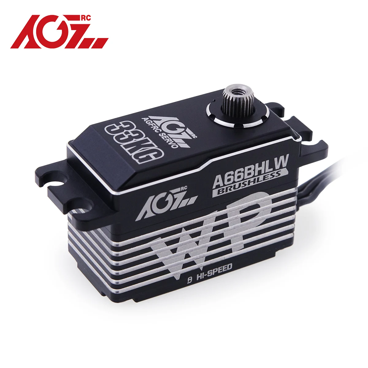 AGFRC водонепроницаемый сервопривод A66BHLW 33 кг стальные шестерни 0.068Sec высокоскоростной низкопрофильный бесщеточный сервопривод для 1/10 4WD автомобилей, лодок, самолетов