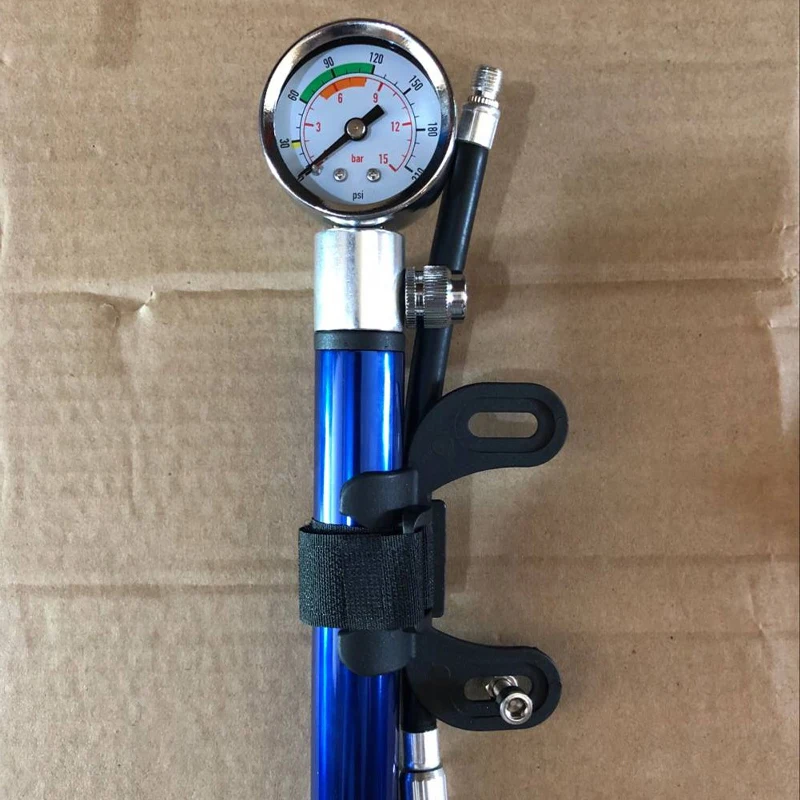 Мини велосипедный насос с манометром алюминиевый сплав ручной воздушный горный
