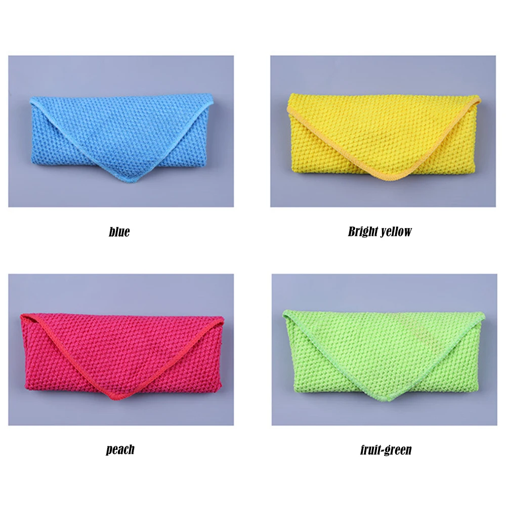 3pcs Thick Microfiber Rag Car Window Glass Cleaning Cloth Rice Velvet DishTowel Absorbable Kitchen | Дом и сад