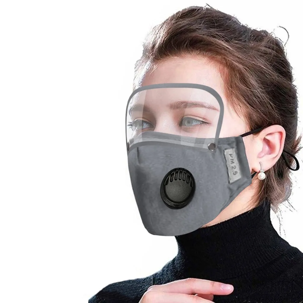 

5pcs Adults Face Mask + 10 Filters Mascarillas With Filter Detachable Eye Shield Reusable Respirator Mouth Masks Masque