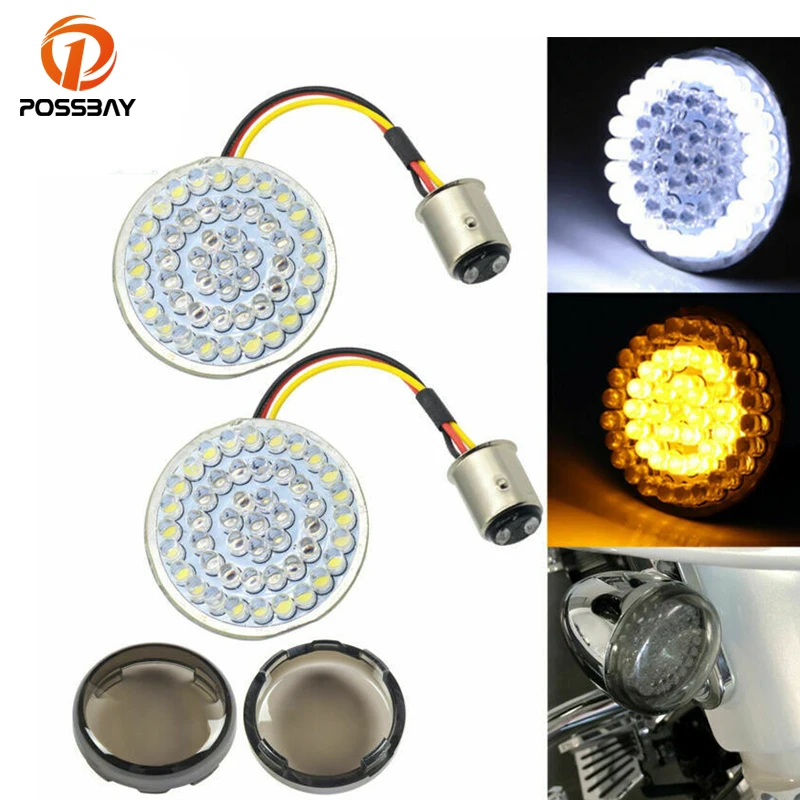 

Motorcycle LED Lights Smoke Lenses for Harley Softail 2011-2017/Harley Dyna 2012-2017 E-bike Off Road Turning Signal Bulb Parts