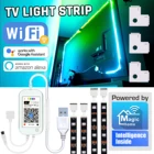 Светодиодная лента для ТВ Волшебный дом Wi-Fi световая лента с дистанционным управлением RGB 5050 подсветсветильник для телевизора с разъемом 5 в USB лента