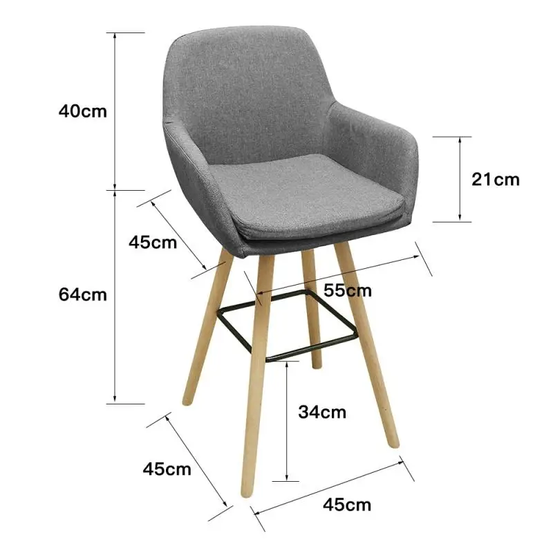 2 шт./компл. деревянный высокие барные стулья высота Кухня счетчик современная