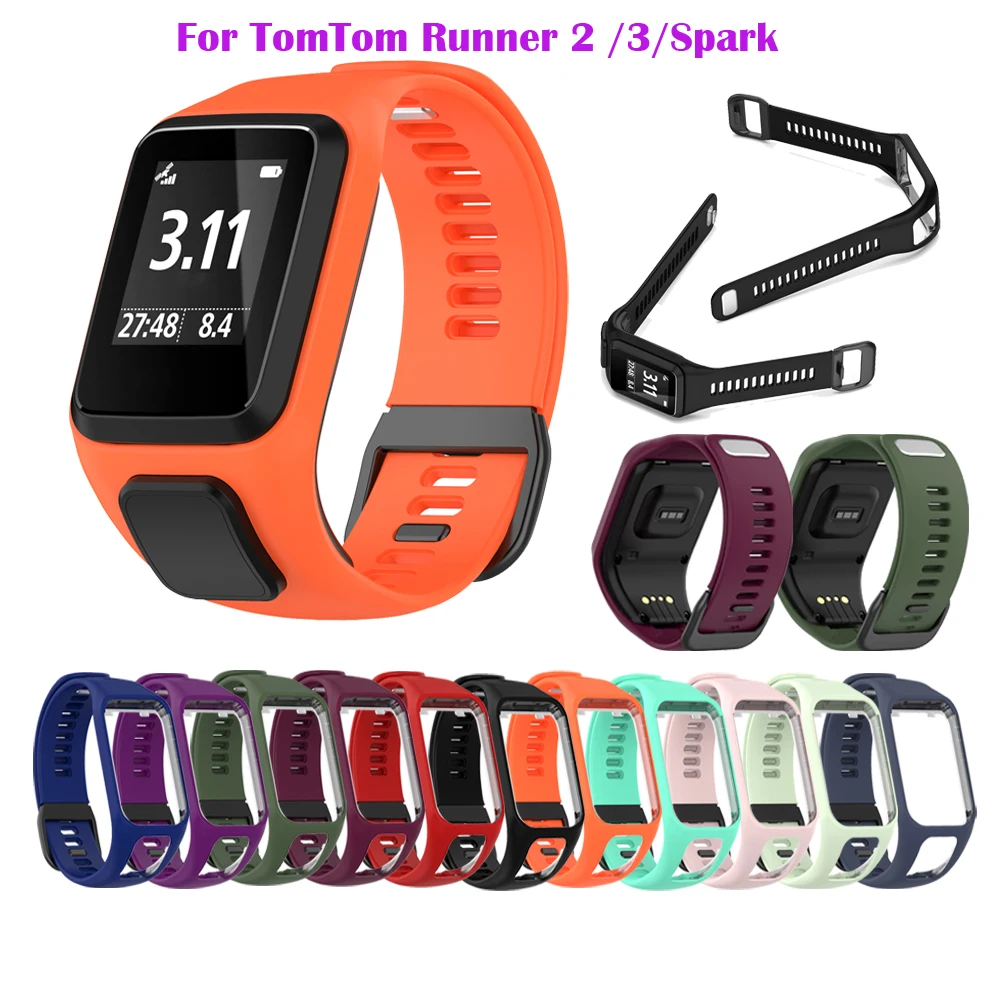 

Силиконовый смарт-ремешок для TomTom Runner 2 3 Spark 3, сменный Браслет для кардио-музыки, смарт-браслет, аксессуары, браслет, ремешок