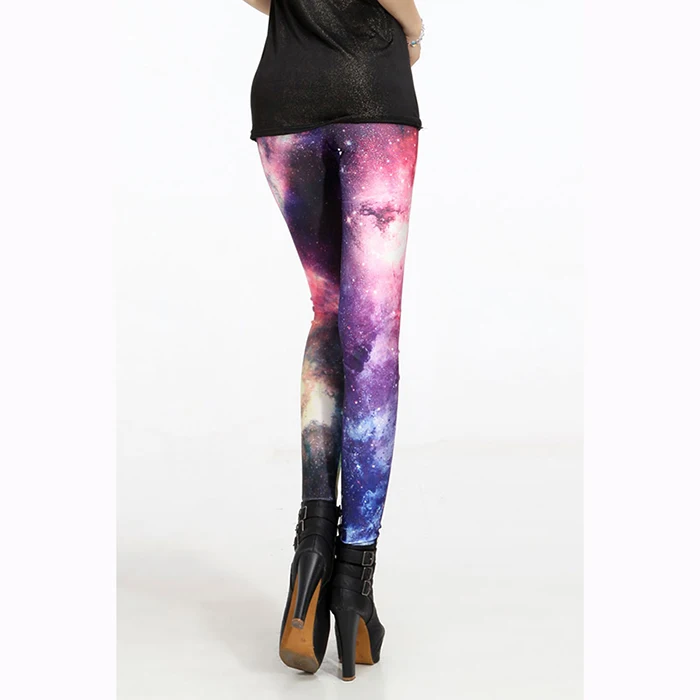 Леггинсы женские с принтом в виде Галактики высокой талией | Женская одежда