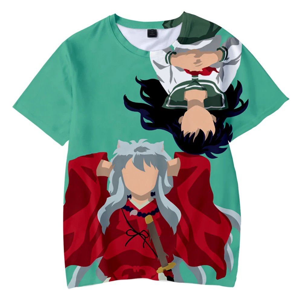 

Anime Inuyasha T shirt Kirara Kagome Sango Figure 3D Tshirt Short Sleeve Kids/Teens Clothing Summer Harajuku Tee Top Japanese