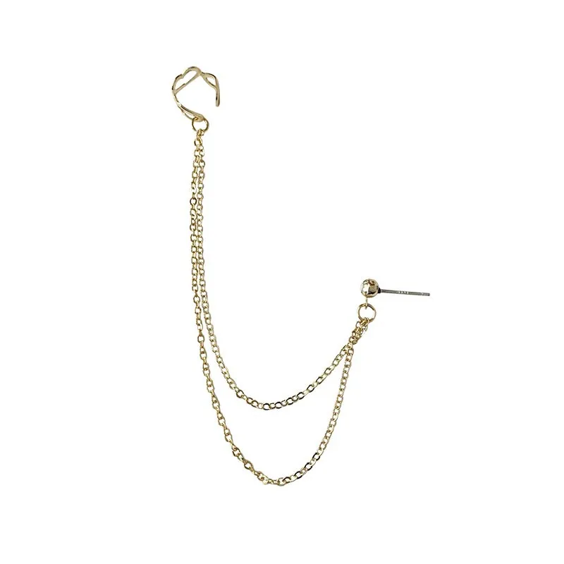 

YANGLIUJIA New Long Tassels Personality Double-Stranded Hollow Out Heart Earrings Women's Fashion Jewelry, Gift Accessories