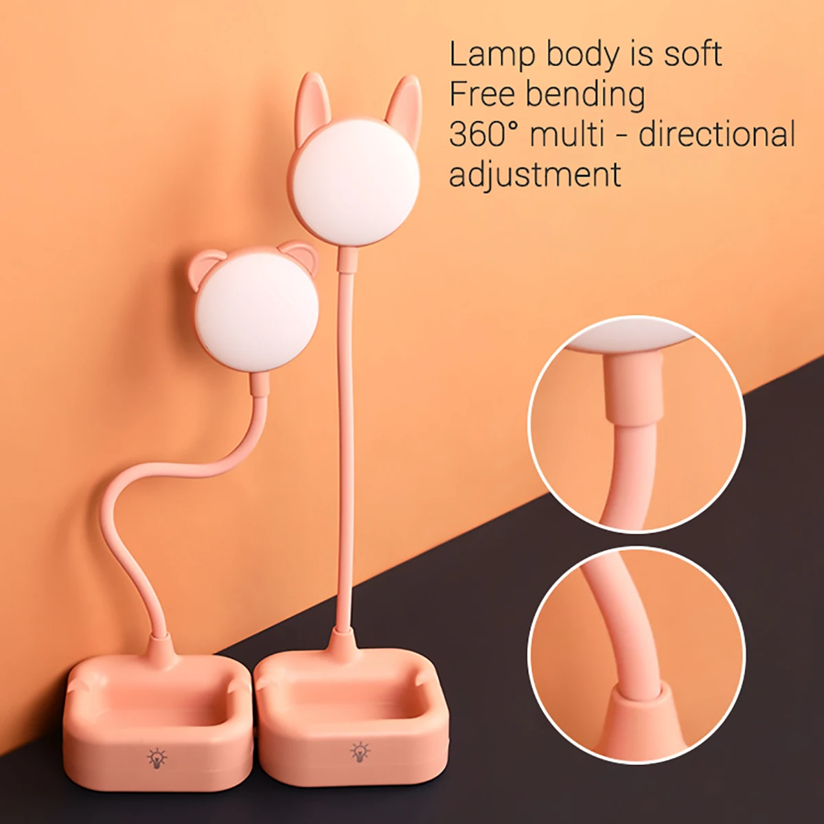 USB перезаряжаемая Светодиодная настольная лампа с сенсорным регулированием для