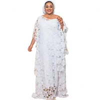 white lace loose robe plus size muslim clothing african dresses for women crochet hollow maxi dresses 2022 spring sexy ladies