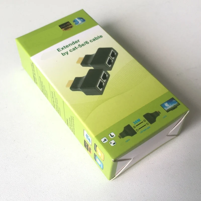 Удлинитель с 2 RJ45 портами для HDMI удлинитель до 30 м CAT 5e CAT6 UTP LAN Ethernet HDTV HDPC шт.|Кабели